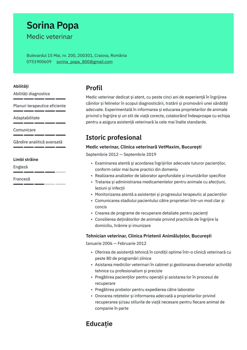 Viena resume template