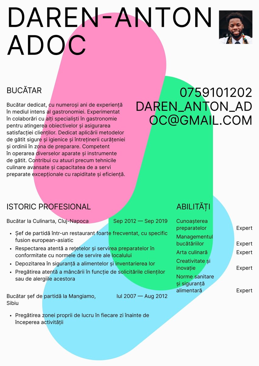 Cape Town resume template