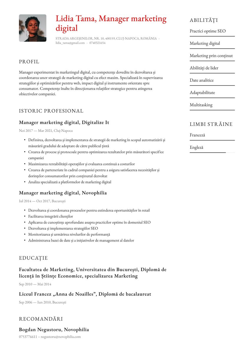 Paris resume template
