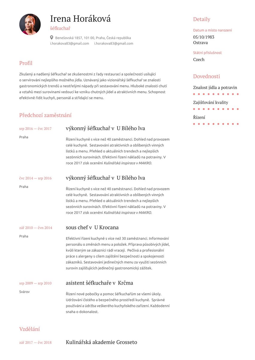 Barcelona resume template