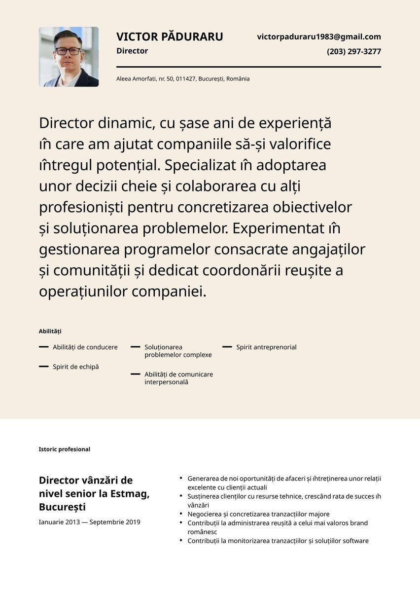 Copenhaga resume template