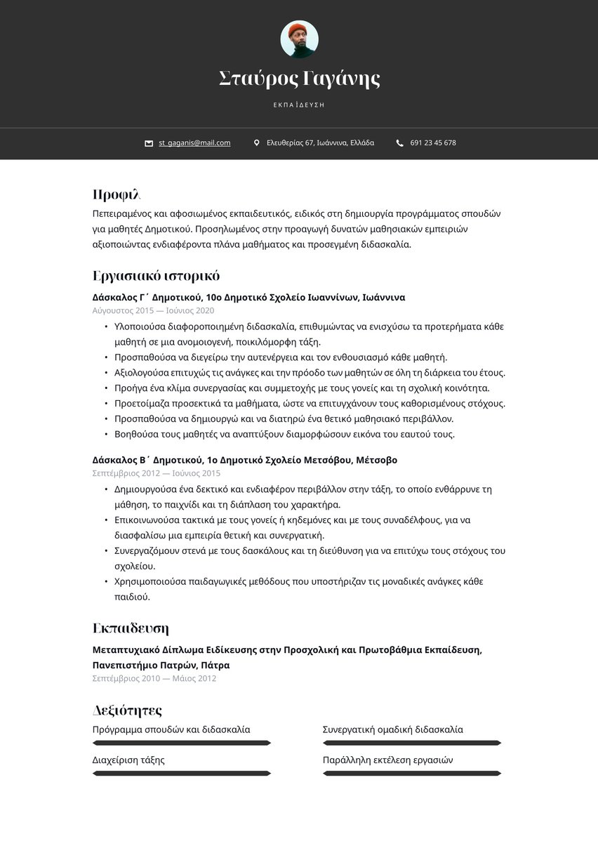 Όσλο resume template