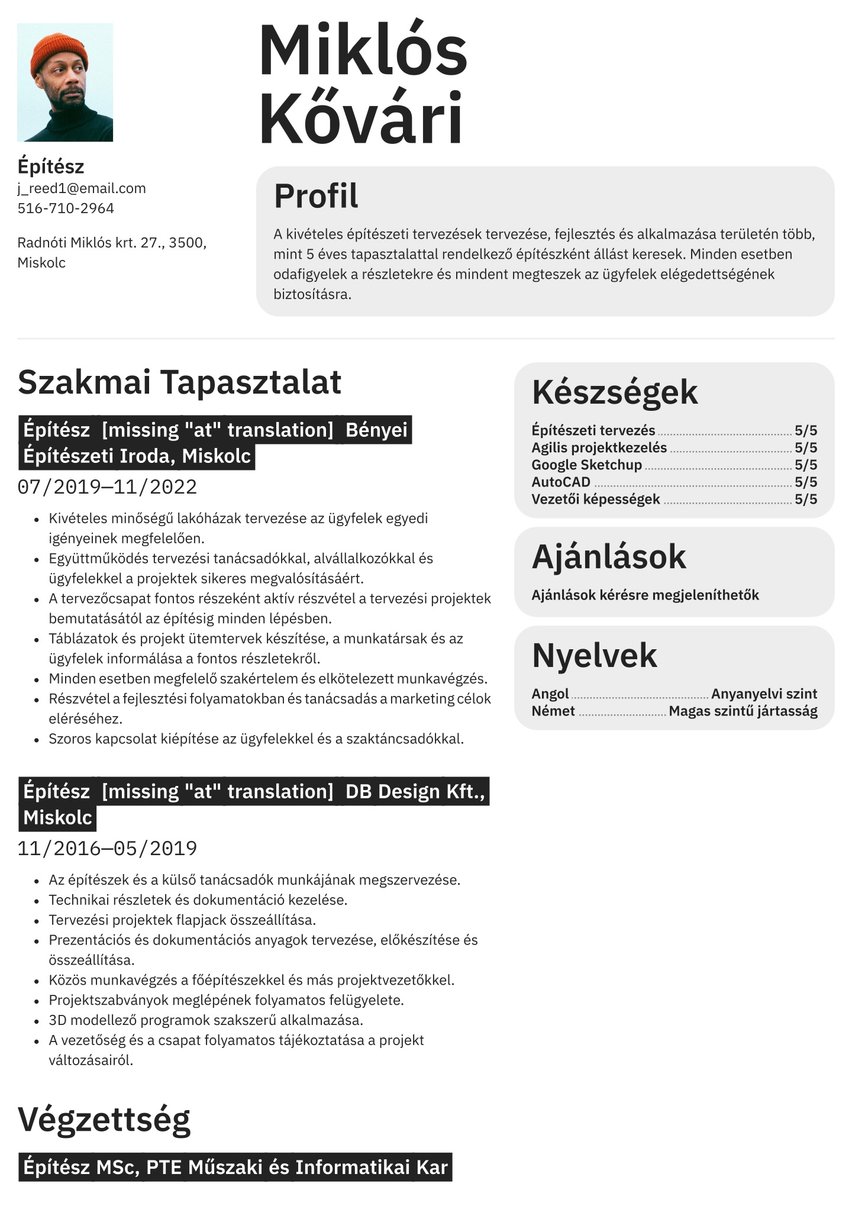 Toronto resume template