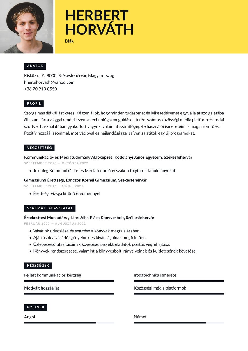 Madrid resume template
