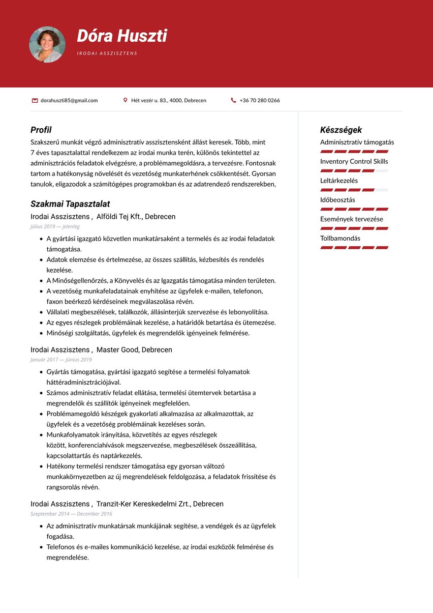 Tokió resume template