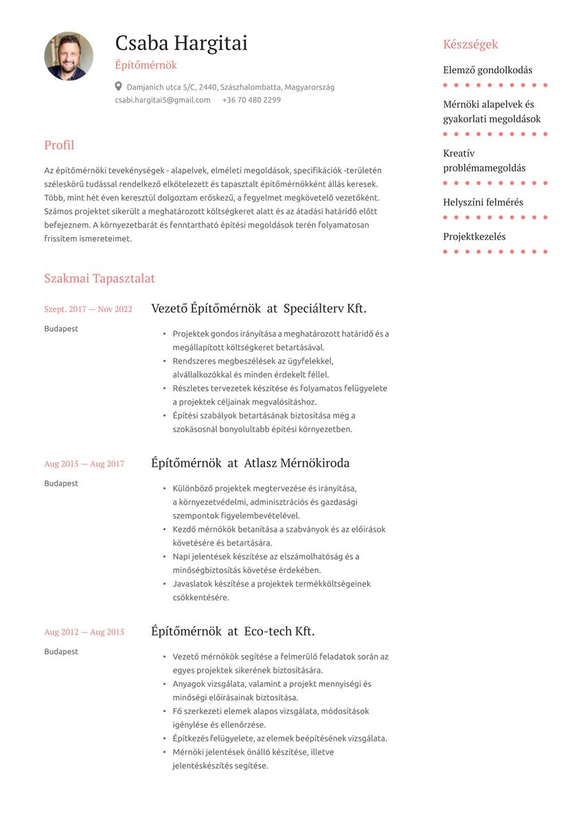 Barcelona resume template