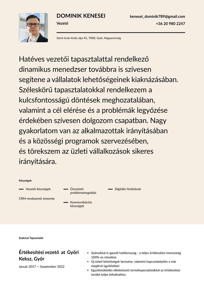 Koppenhága resume template