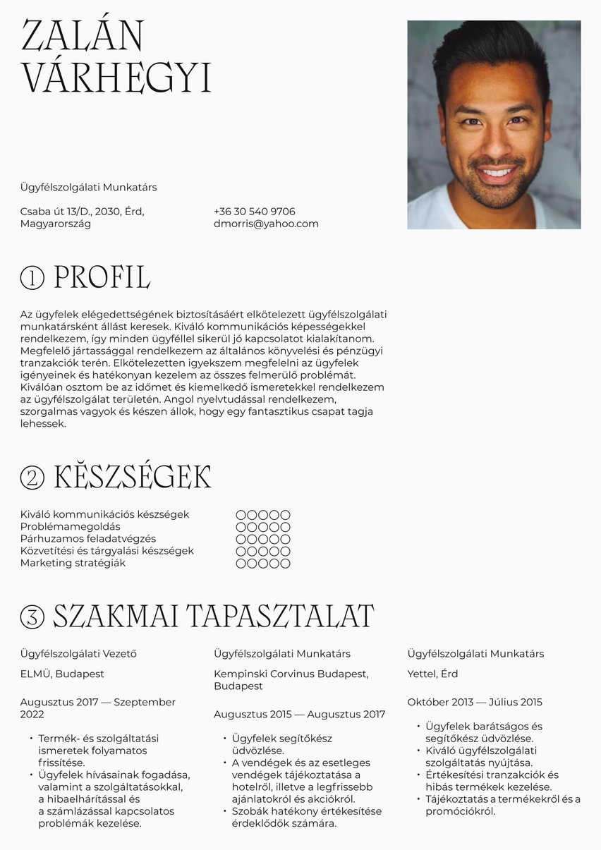 Róma resume template