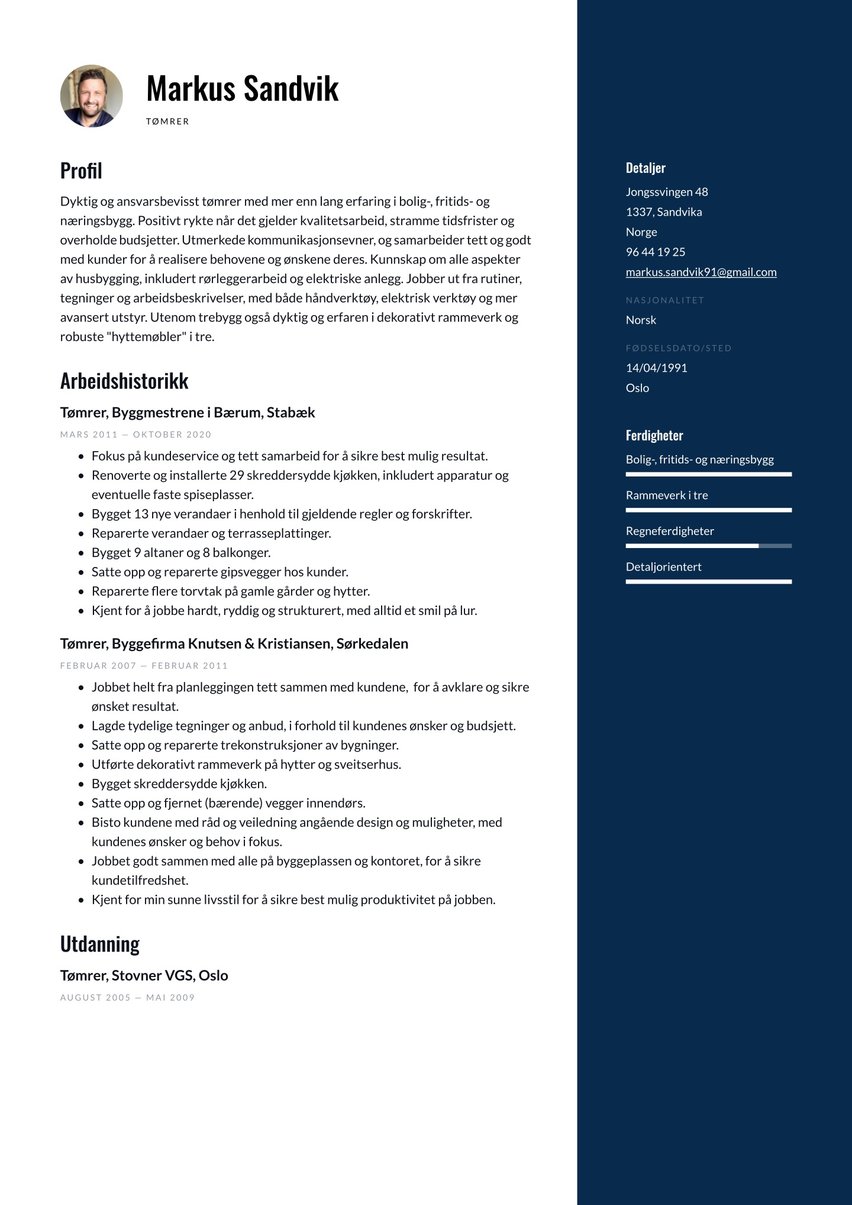 Sydney resume template