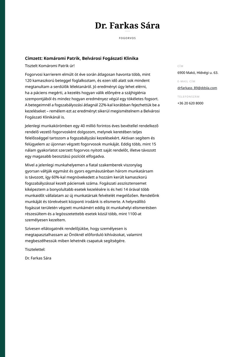 Dublin cover_letter template
