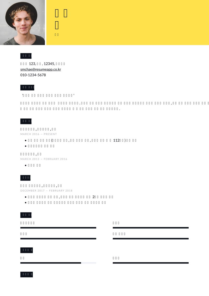 Madrid resume template