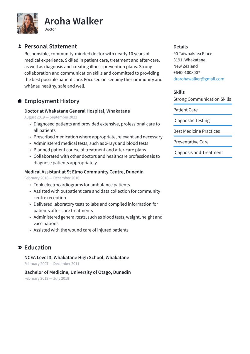 Stockholm resume template