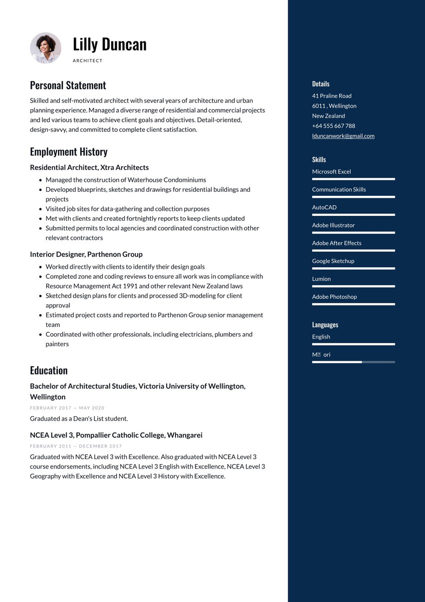 Sydney resume template
