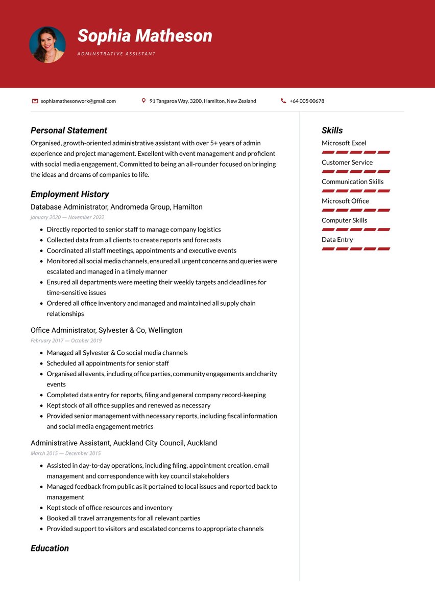 Tokyo resume template