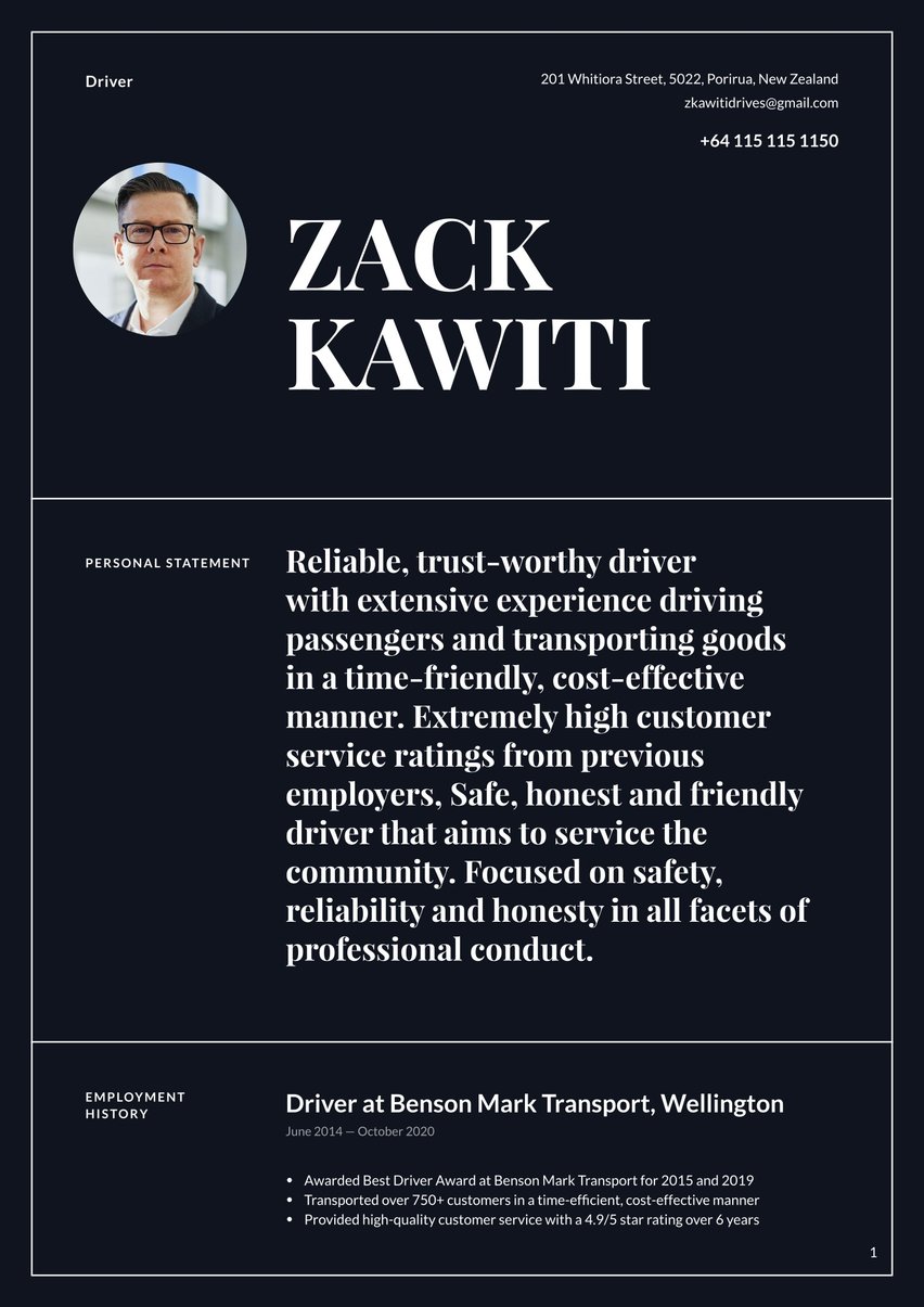 Chicago resume template