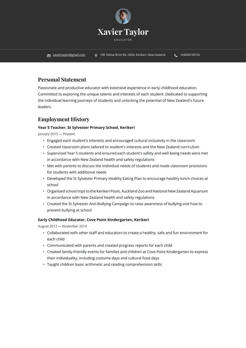 Oslo resume template