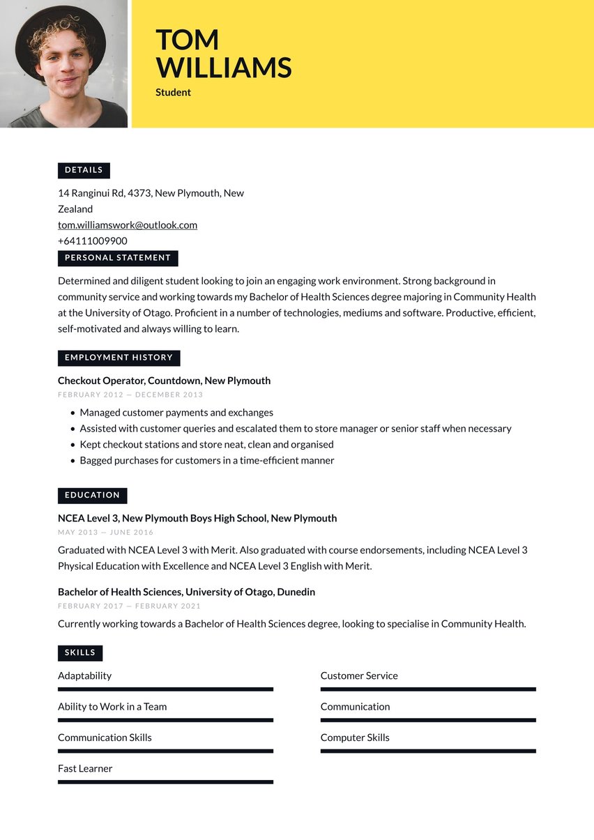 Madrid resume template