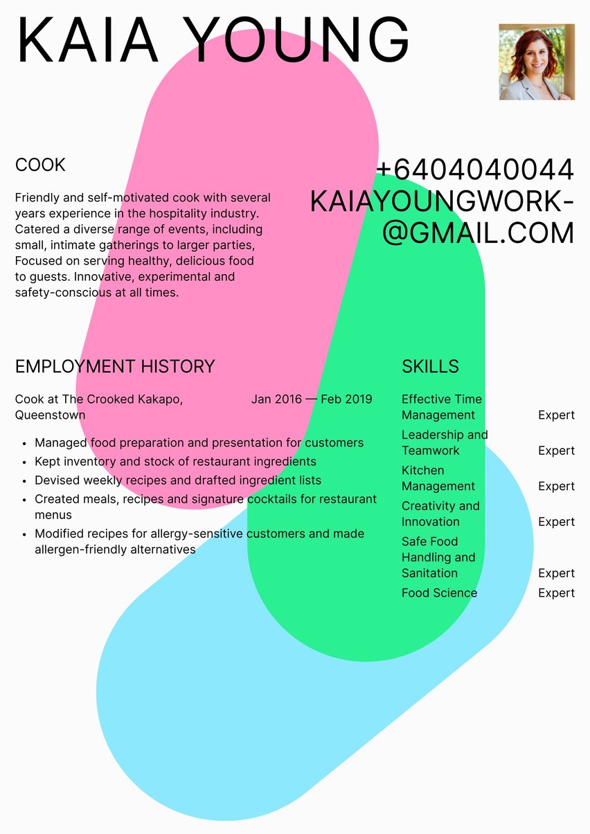Cape Town resume template