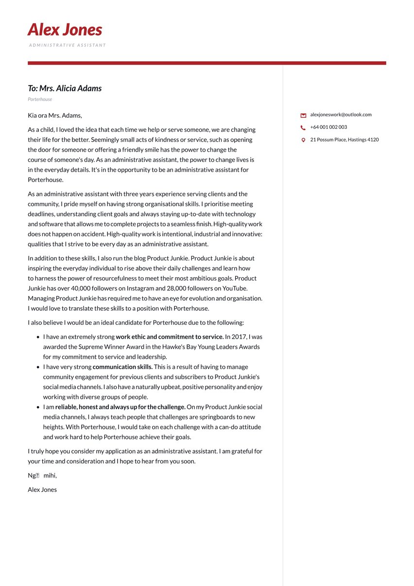 Tokyo cover_letter template