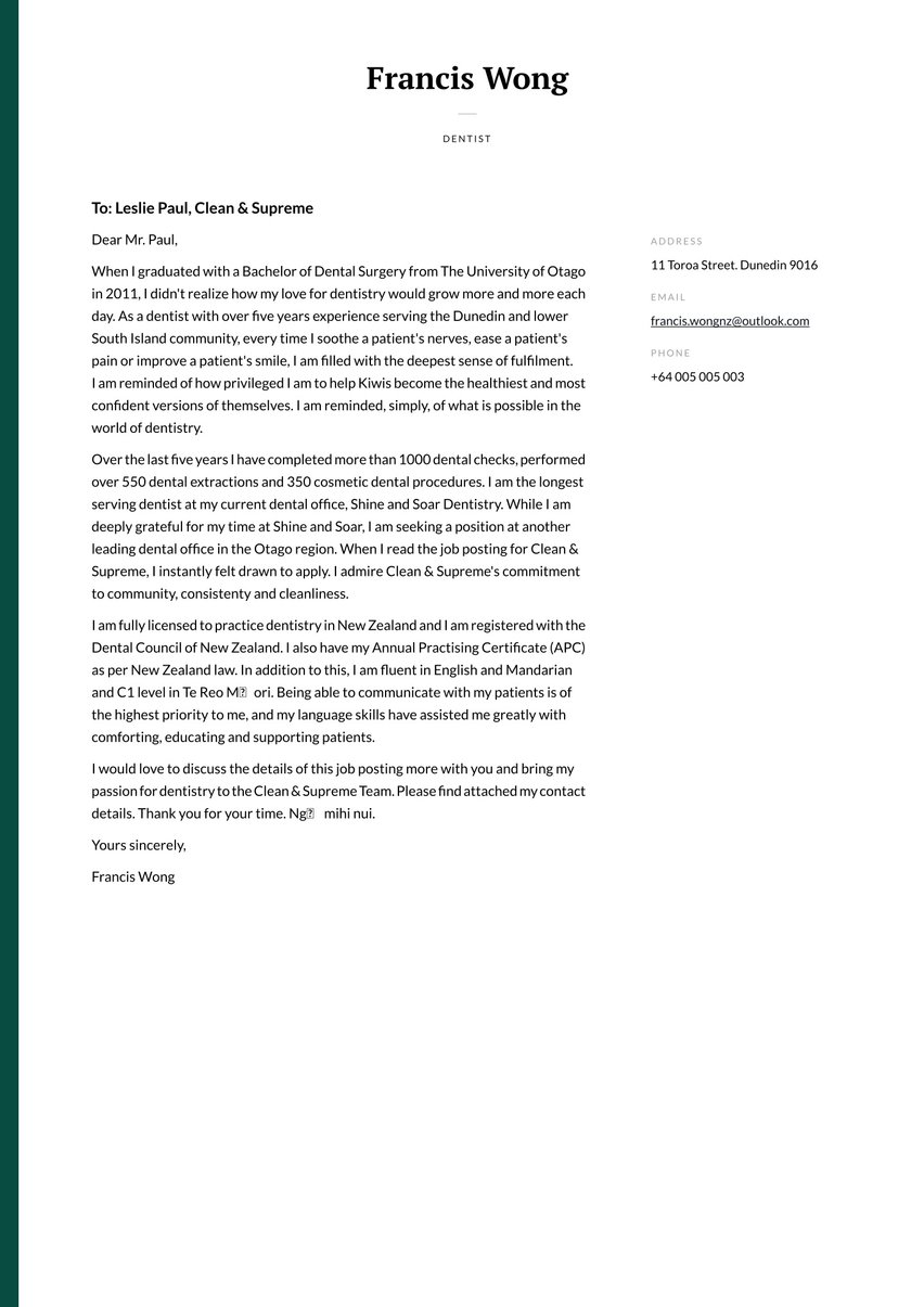 Dublin cover_letter template