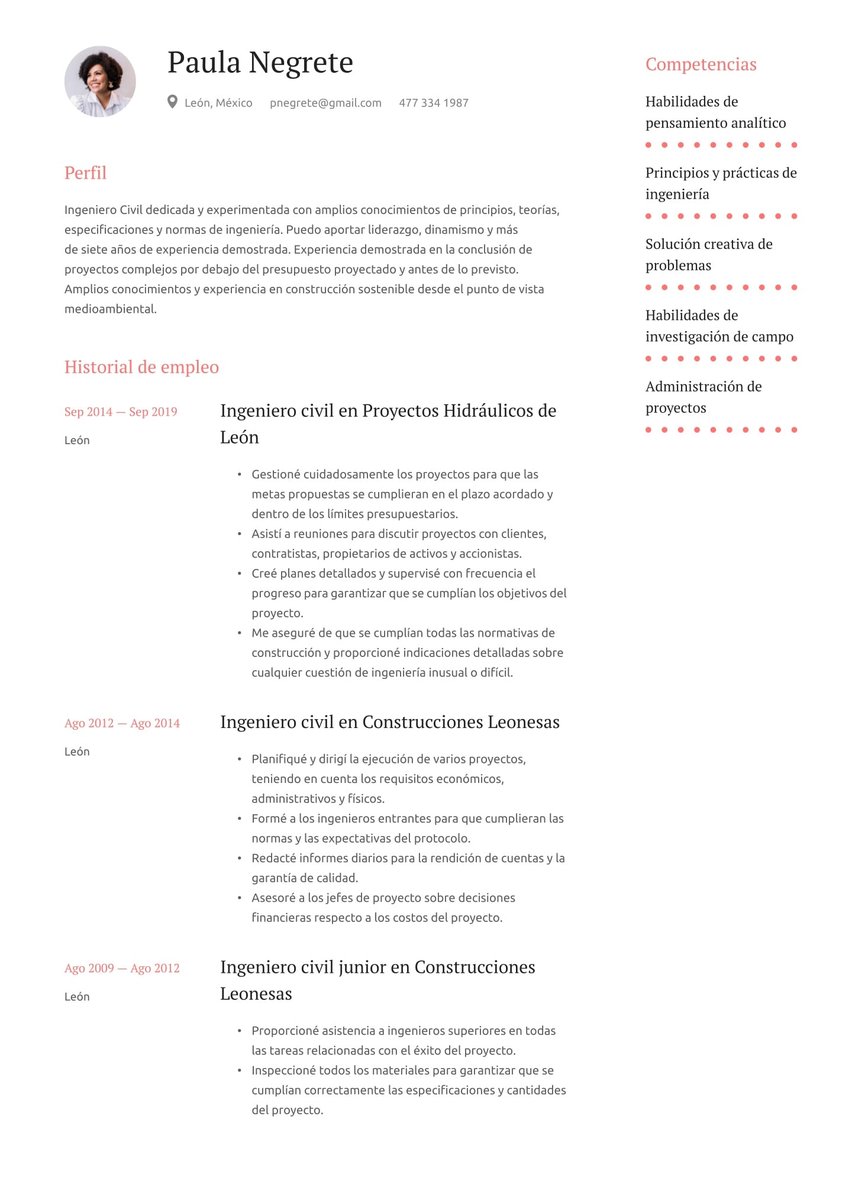 Barcelona resume template