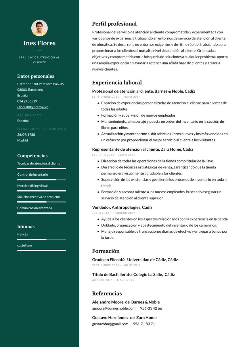 Dublín resume template