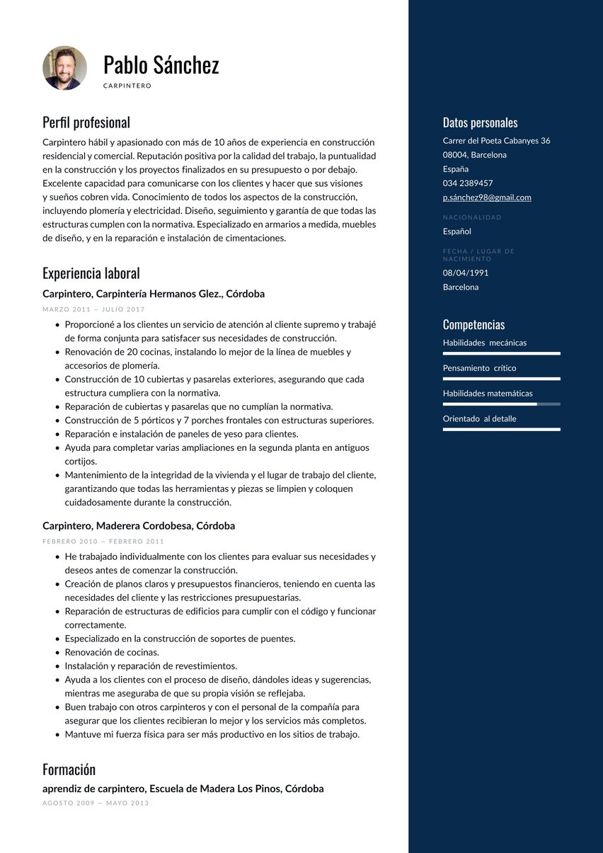 Sídney resume template