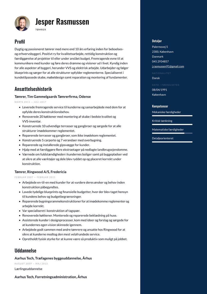 Sydney resume template