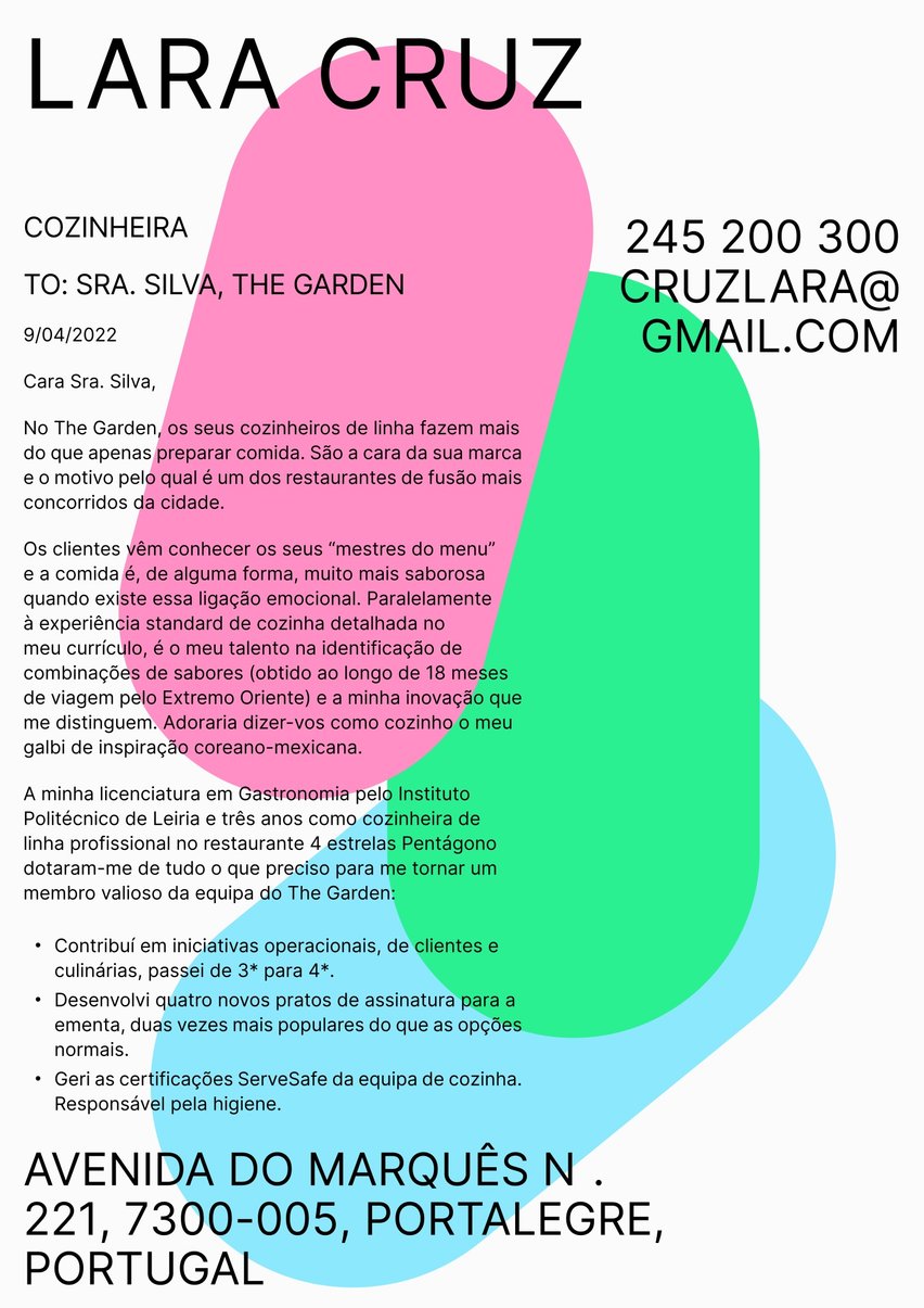 Cidade do Cabo cover_letter template