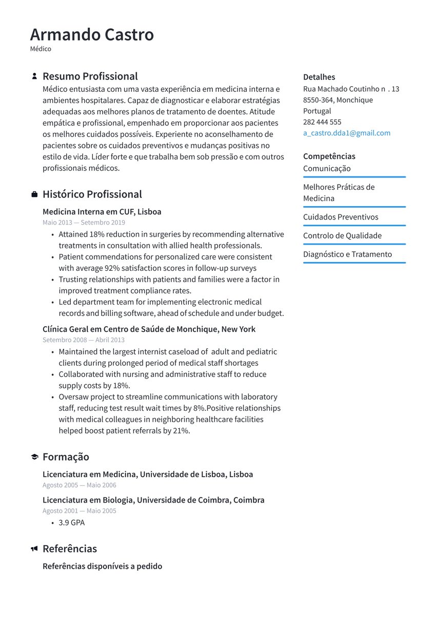 Stockholm resume template
