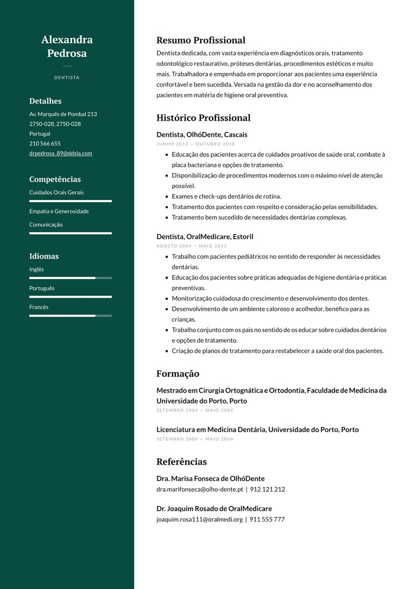 Dublin resume template