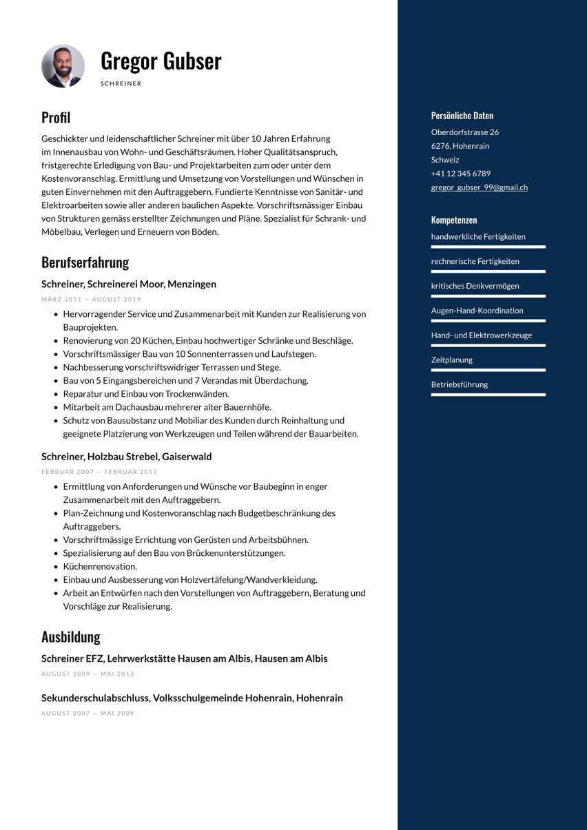 Sydney resume template