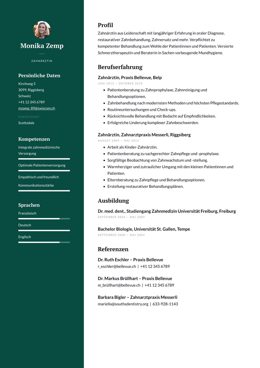 Dublin resume template