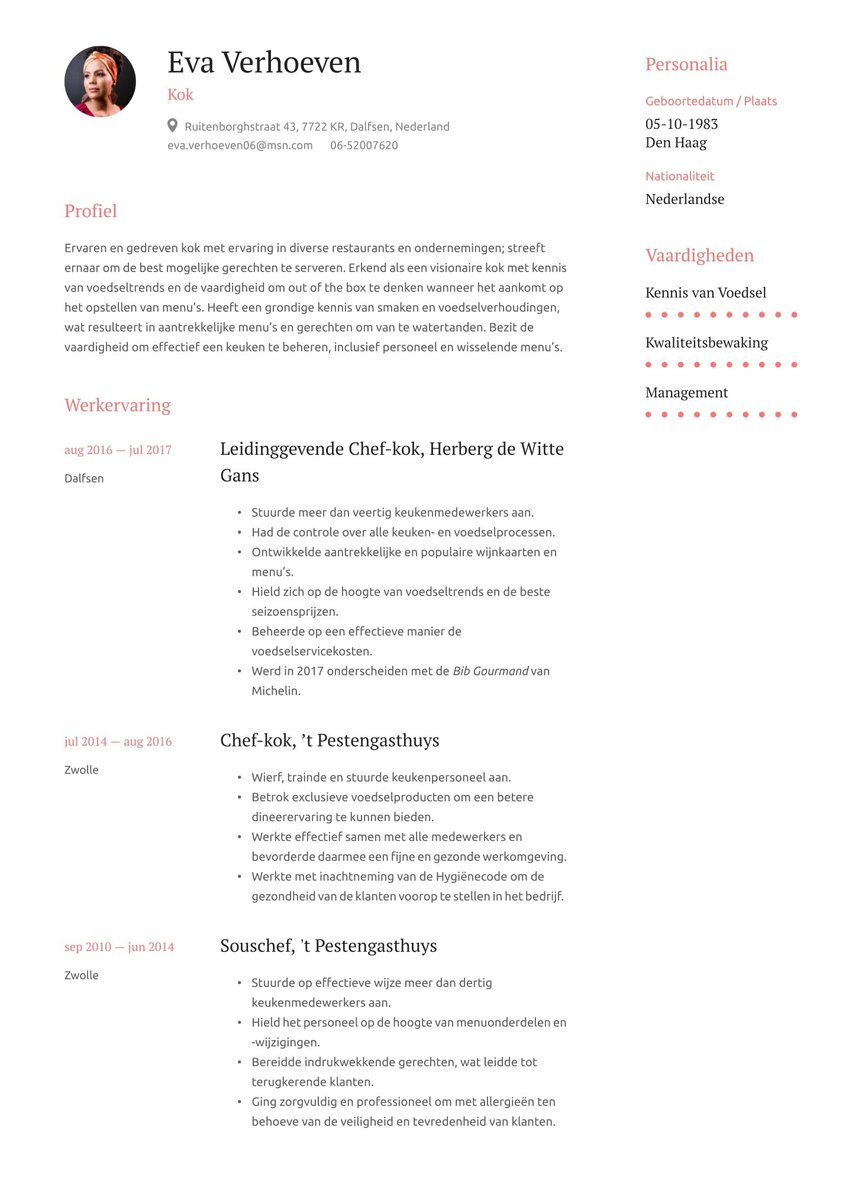 Barcelona resume template