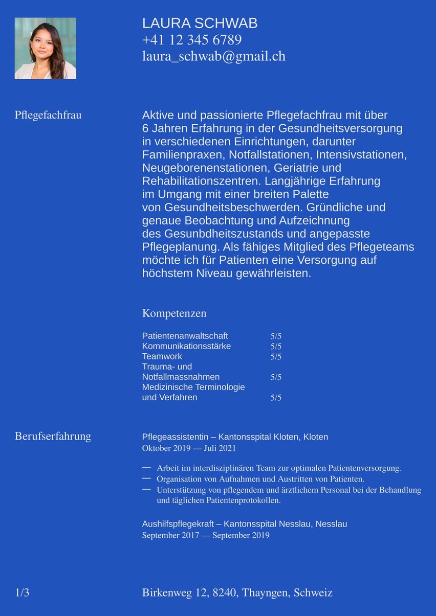 Genf resume template