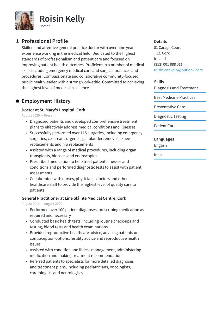 Stockholm resume template