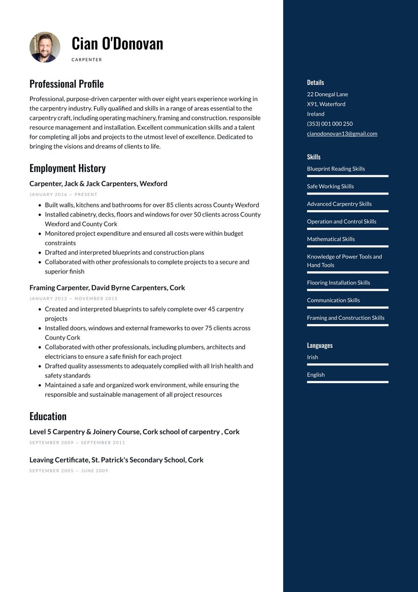 Sydney resume template