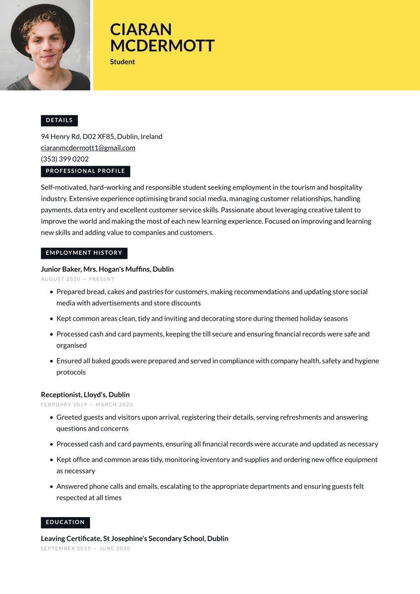 Madrid resume template