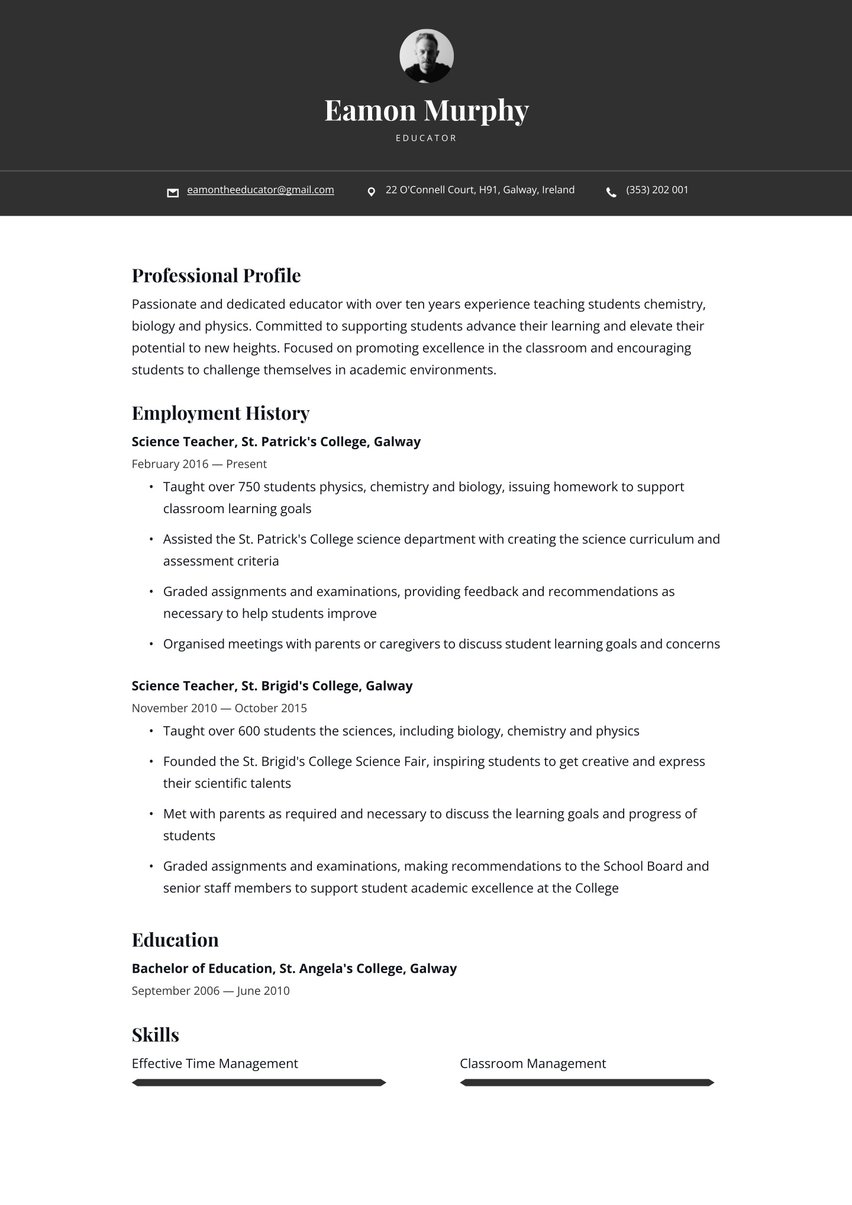 Oslo resume template