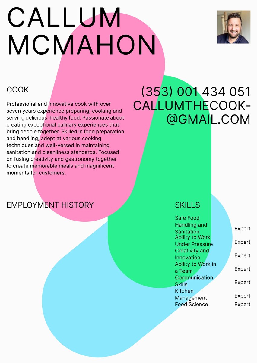 Cape Town resume template