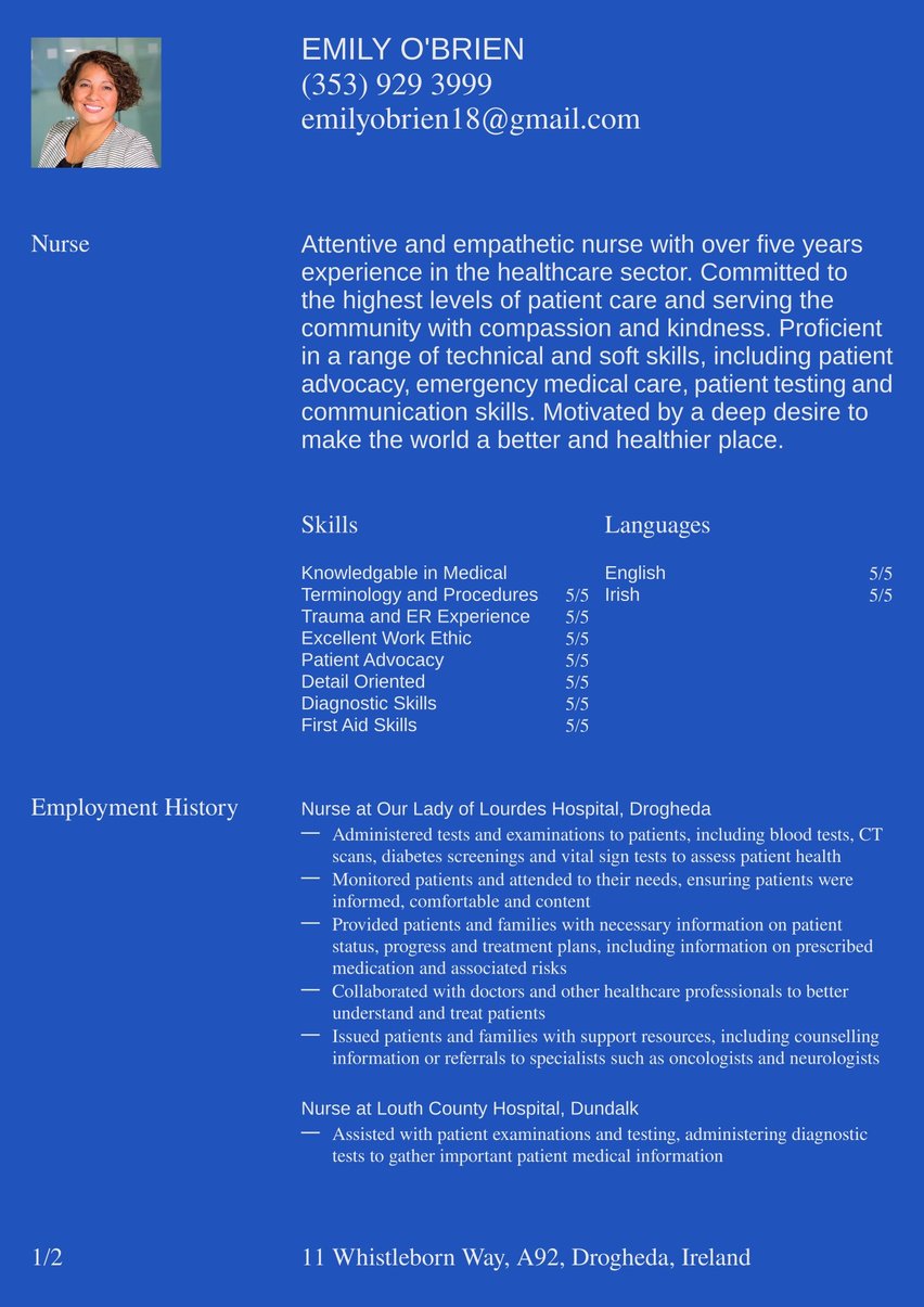 Geneva resume template