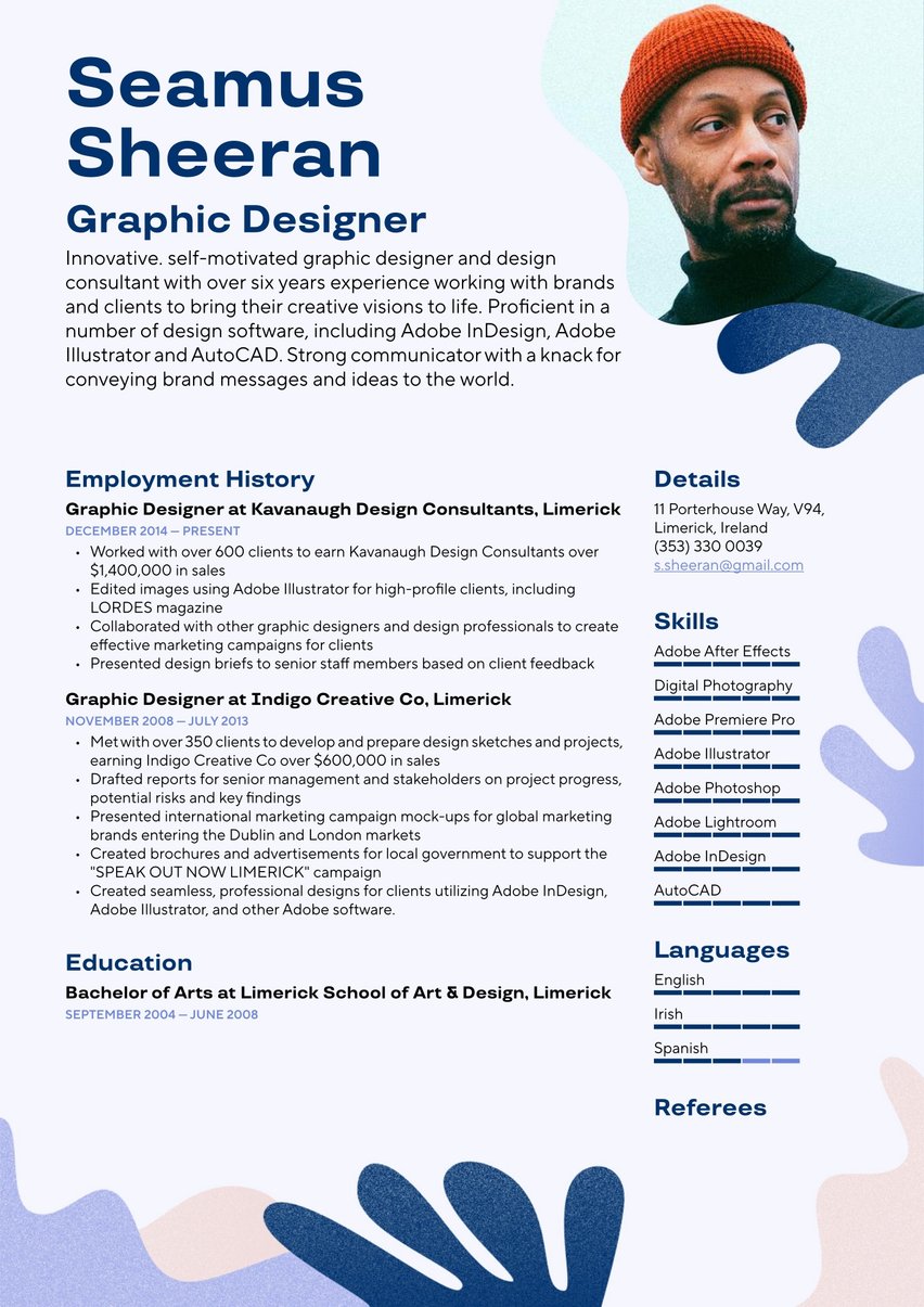 Lisbon resume template