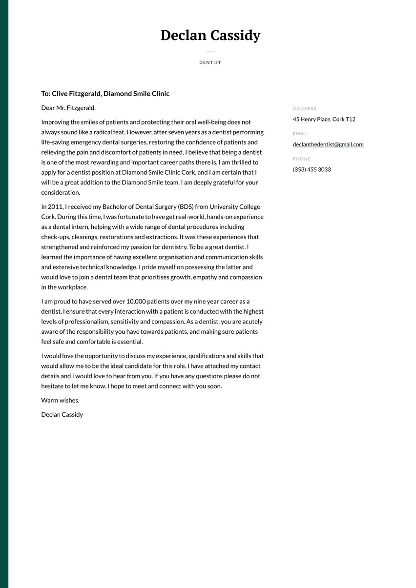 Dublin cover_letter template