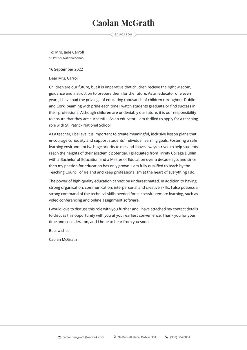 Oslo cover_letter template