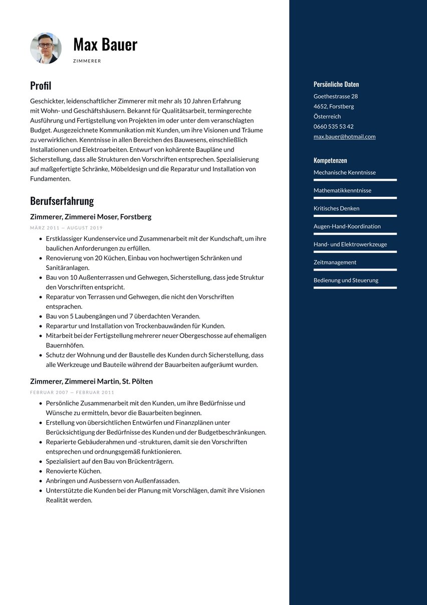 Sydney resume template