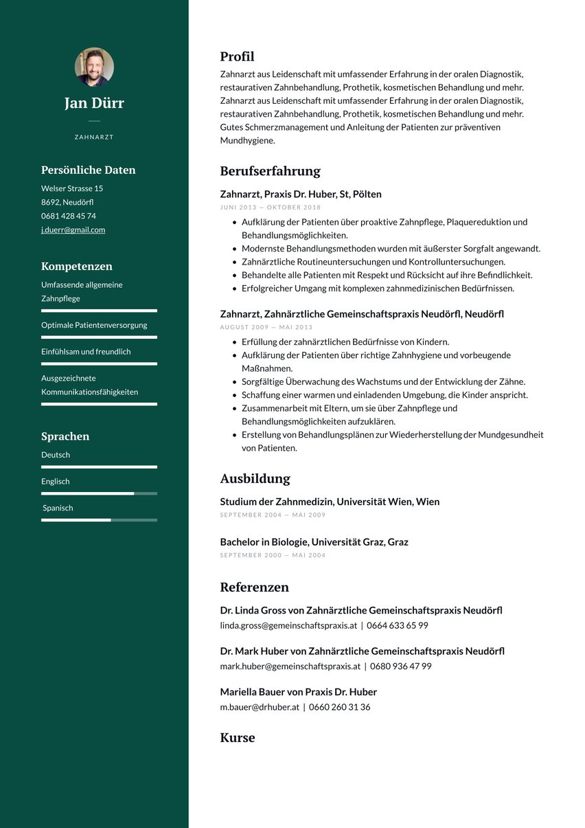Dublin resume template