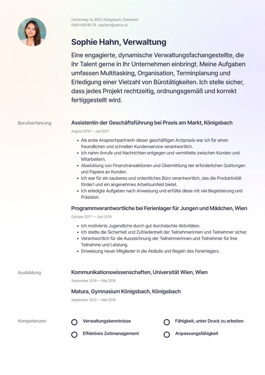 Moskau resume template