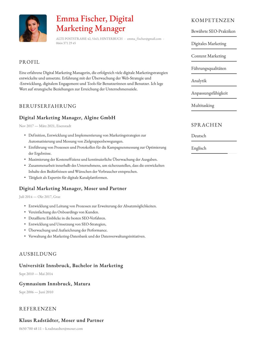 Paris resume template