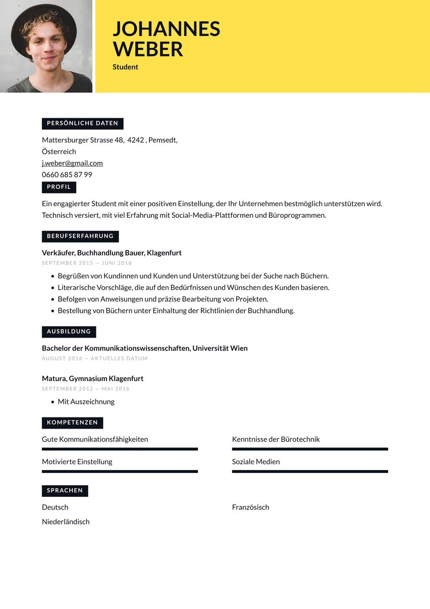Madrid resume template
