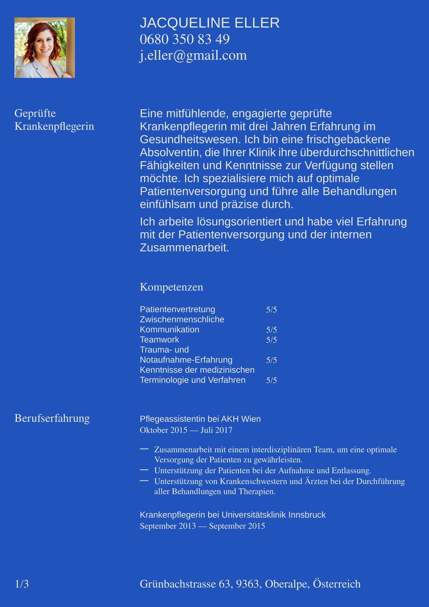 Genf resume template